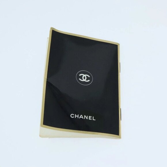 CHANEL Matelasse Vanity Cosmetic Pouch Lamb Skin Blue Gold CC Auth yk15445 - Picture 4 of 16